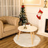 Tatuo 40 Inch Christmas Tree Skirt, White Fur Fluffy Faux Plush Winter Tree Skirt for Holiday Decorations
