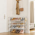 3 Closet, 5 LANTEFUL Tier Shoe Rack for Shoe Organizer with Hooks, Long Shoe Shelf Storage for Shoe and Boot Stackable