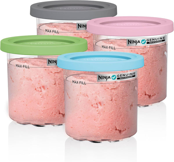 Ninja CREAMi Original Pints 4 Pack, Compatible with NC299AMZ & NC300s Series