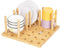 Peg Board Drawer Organizer for Kitchen, Organizers for Dishes, Plates, Bowls, 2 Boards & 12 Pegs for Cabinet Storage