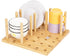 Peg Board Drawer Organizer for Kitchen, Organizers for Dishes, Plates, Bowls, 2 Boards & 12 Pegs for Cabinet Storage