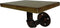 CVHOMEDECO. Rustic Antique Iron Water Pipe with Wooden Board Bookshelf Wall Mounted