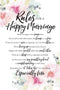 DEXSA Rules For Happy Marriage Wood Plaque - 6"x9" - Made in the USA - Elegant Vertical Frame Decoration