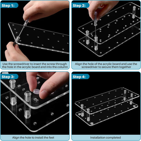 Goabroa Cake Pop Stand, Clear Acrylic Display Stand with 21 Holes for Cake Pop Sticks Under 0.2 inch (5mm) Diameter