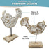 Wooden Fish Lake House Decor, Handmade Beach Decoration on Base Stand for Shelves, Table, Office, Living Room (Koi Fish)