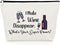 Wine Lovers Gifts Makeup Bag for Wine Drinkers, Wine Gifts for Mom Wife Sister Friendship Gifts for Wine Lovers