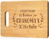 Unique Personalized Engraved Bamboo Cutting Board for Grandma, Perfect Birthday & Christmas Gift