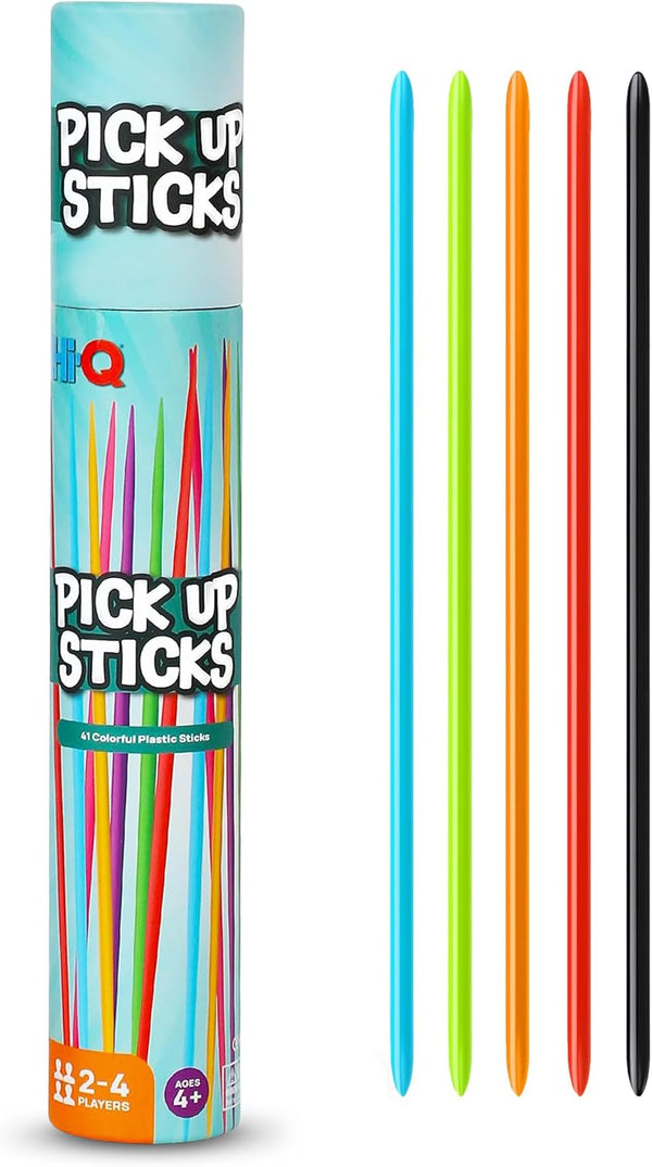 Point Games Hi-Q Pick Up Sticks Game: 41 Brightly Colored Plastic 7"