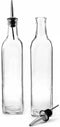 Anchor Hocking Set of 2 Oil and Vinegar Glass Bottles with Stainless Steel Spout, 16 oz