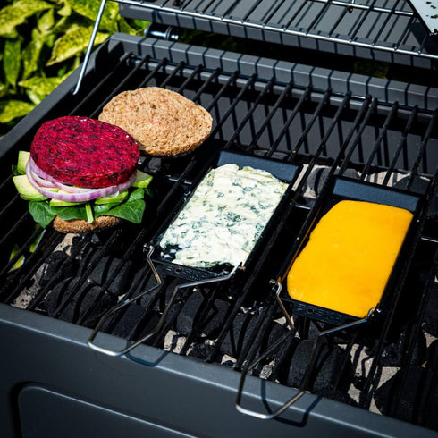 Boska Stainless Steel Cheese Barbeclette - Raclette Cheese Pan with Spatula, Cooking & Baking for up to 4 Persons