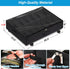 Under Bed Shoe Storage Organizer with Wheels (Black) - Dustproof Storage with 10 Adjustable Dividers, 7.9 in Tall