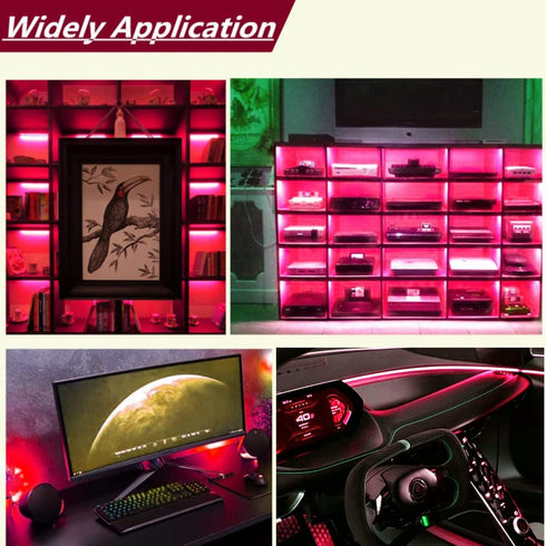 Ourbest EL Wire Lights - Battery Powered Wearable LED Neon String Light, 5in1 DIY Sign Kit, 1M Red