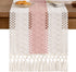 12x108 Socomi Boho Table Runner Macrame Long Easter Spring Farmhouse Woven Cotton Linen Rustic Coffee Table Runner