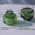 Set 8 Woho Green Taper Candle Holders of for Christmas Party Decor, Reversible Candle Sticks Holder Decor for Wedding