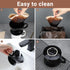 Segarty Black Ceramic Pour Over Coffee Dripper Set, Single Cup with 200PCS Size #2 Cone Coffee Filters