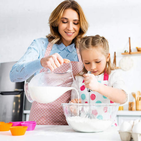 Stainless Steel Egg Whisk, Hand Push Rotary Blender, Versatile Milk Frother for Blending and Whisking