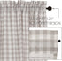 VHC Brands Annie Buffalo Check Farmhouse Kitchen Window Curtains - Lined Valance, 16x72, White & Grey