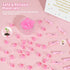 Don't Say Baby Shower Clothespin Game for Girl, Includes 8x11 Standing Sign, 60 Mini Pink Clothes Pins and Pacifiers