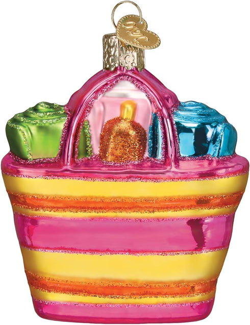 Old World Christmas Beach Bag Glass Blown Ornaments for Christmas Tree