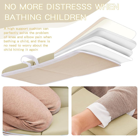 Elbow Set,Bath Baby Bath Kneeler and Rest Pad Kneeling Pad Thick Soft Quick Dry Bathtub Mat for Bathing Time,Baby