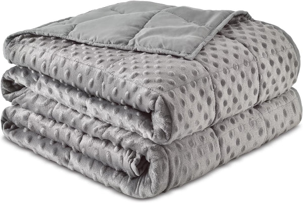 Sivio Weighted Blankets for Adults, Soft Minky Heavy Blanket for Calm Sleeping,