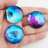Starry Sky Pattern Refrigerator Magnets, 16 Pack, 1.35 Inches Diameter, Best Housewarming Gift