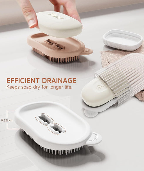 Travel Soap Case, Leakproof Soap Container with Lid, Portable Bar Soap Holder for Bathroom