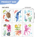 6 PRATIQUE Non Slip Bathtub Stickers, Pages Sea Organism Adhesive Kids Anti Slip Decal Threads for Shower Floor