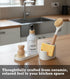 3 1 Set, Countertops Countertop, in Ceramic Sponge&Brush Holder and Soap Tray Leak-Proof Design to Keep Dry, Flexible