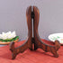 Gatuida 4 Pcs Wooden Display Stand, Plate Holder Easels for Home and Wedding Decorations