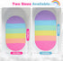 joiyota (33x17.3-Rainbow) Silicone Push Pop Bath Mat for Kids, CPC Certified Non-Slip Rainbow Bathtub Mat with Suction