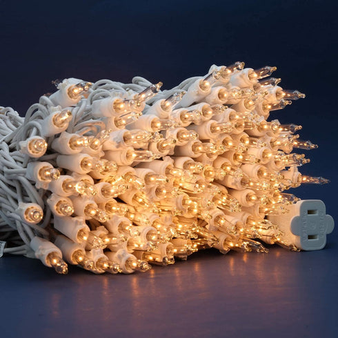 SWEET SHINE 200 Count Pack 2 100 Count 33 Clear Christmas Lights, of Strands ft White Wire UL Listed Holiday String