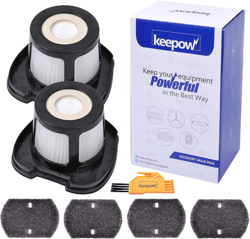 KEEPOW 2-Pack Pet Hair Eraser Filter Replacement for Bissell Hand Vacuum 2284W, 2390, 2389, 2390A