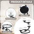 2Pcs 5-arm Black Metal & Glass Tea Light Candle Holders for Table Centerpiece, Glass Votive Tealight Holders/Candelabra