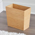 iDesign Rectangular Bamboo Waste Basket - The Formbu Collection, Natural Wood Finish