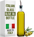 EHOMEA2Z Italian Glass Olive Oil Dispenser Bottle, 16 Oz, Stainless Steel Spout, Slight Green Tint