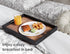 Set 2 Fibogollo of Wooden Serving Tray with Handles,Decorative Trays Platter,Breakfast Tray in Bed,Large Coffee Table
