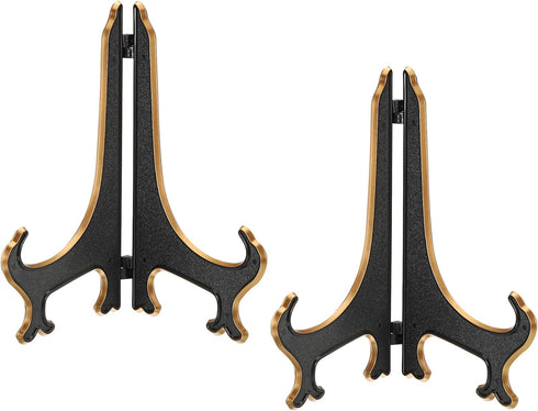 PATIKIL 9" Acrylic Decorative Plate Stand Holder, 2 Pack Foldable Picture Easel Frame for Photos