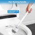 BOOMJOY Toilet Bowl Brush with Holder - Durable Toilet Cleaner Brush with Dense Bristles & Clear Base for Bathroom