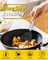 Pack of 2 Silicone Solid Turner, Non Stick Slotted Kitchen Spatulas, High Heat Resistant Cooking Utensils (Black+White)