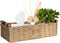 Round Paper Rope Storage Basket with Handle, Beige, 14.5in x 6.6in x 3.74in
