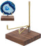 Hipiwe Adjustable Metal Arms Display Stand Easel with Wooden Base - Crystal Display Holder for Rocks, Gemstones,