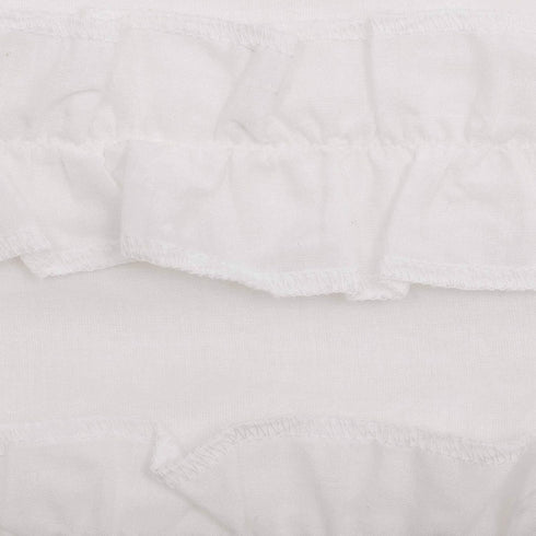 VHC Brands Farmhouse 16"x60" Valance, White Rod Pocket Kitchen Window Curtains