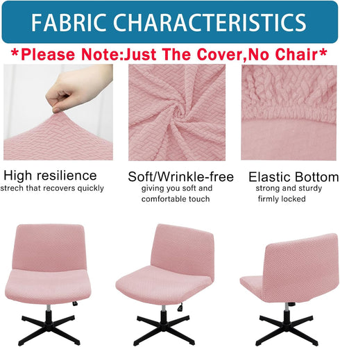 VZLQZJMKY Armless Armless Vanity Chair Cover Criss Cross Chair Cover Waterproof and Elastic Chair Slipcover Chair