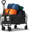 Collapsible Folding Wagon Cart with Wheels, 220 LBS Capacity, Lightweight Portable Utility