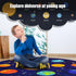 47x47 Boshengya Round Space Rug for Kids Room Solar System Circle Rugs for Bedroom Kids Rugs for Playroom Boys Space