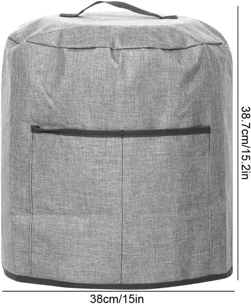 Dust Cover For Round Pressure Cooker With Pocket Kitchen Appliances Accessories(Gray)
