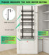 Over The Door Pantry Organizer, 6-Tier Deep Baskets Hanging Metal Rack for Home & Kitchen, Black