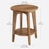 2-Tier ULET283T41 VASAGLE MAEZO Collection - Side Table, Small Round End Table, Nightstand with Tapered Legs, Curved