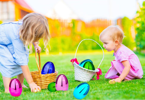 Chochkees (12-Pack) 6 Inch Hunt,6" (12-Pack) Fillable Easter Eggs Jumbo Metallic Colorful Plastic Jumbo Easter Eggs